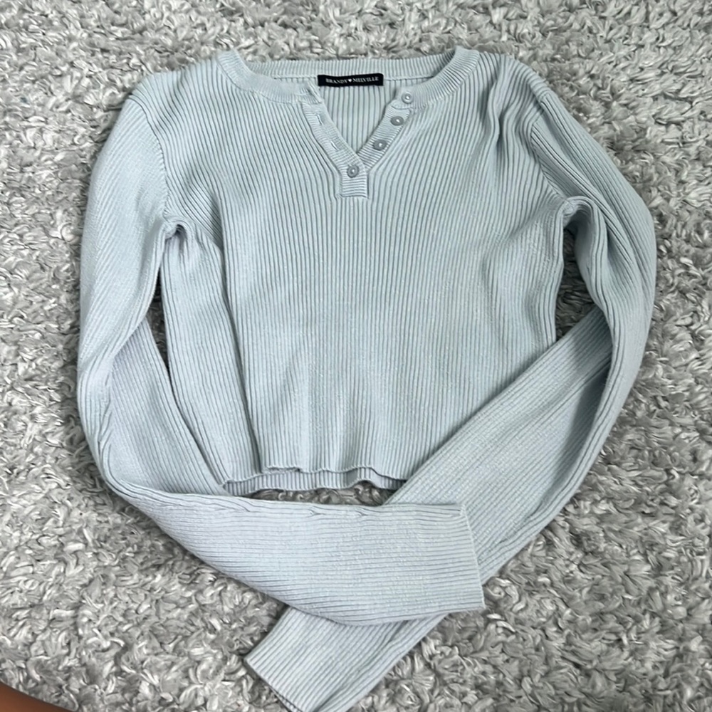 Blueish-grey brandy Melville top